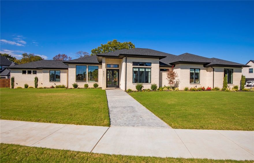 Stunning custom modern one-story plan offers spacious kitchen-to-living area & boasts unequaled amenities & quality throughout!Southwest Bentonville in the desirable gated community of Scissortail!Enjoy bright, peaceful mornings from the living area with upgraded windows,linear fireplace,built ins & white oak natural finished floors.Entertain on the covered patio w/ built in grill,lounge area,& private in ground saltwater pool.Kitchens over sized marble island makes preparing a simple meal or family feast much easier w/ its ample counter space & upgraded appliances.Ice maker, wine fridge, pot filler & double oven!Hardwood floors, custom beams, storage, security system, central vac & more!Large master suite with spa like master bathroom.Tall ceilings,soaking tub,massive walk in shower w/ shower head and rain head, double sinks and luxurious master walk in closet!Built ins, island area & tons of storage from floor to ceiling in the master closet.Conveniently located within walking distance of the Bentonville Schools.