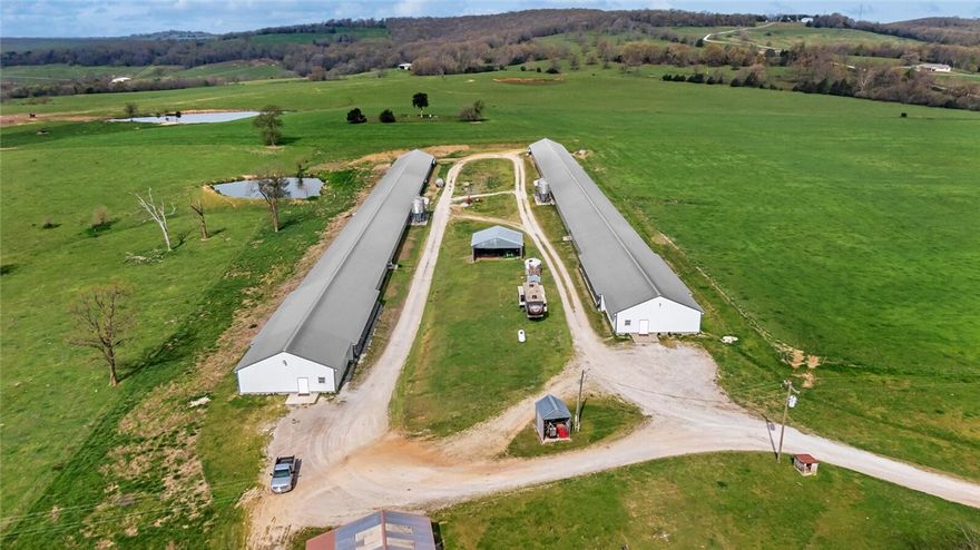DO NOT ENTER UNLESS YOU HAVE AN APPOINTMENT - BIO-SECURE AREA **** Sky High Breeder Hen 2 house operation - Cumberland Feeders, Rodem Controllers, 2015 Built, Tyson Contract, a bit over 8 ac mol, 42x640 (with work room/gathering), bathroom, rural water, water storage tanks (5k gal.), generator 750kw, recent updates: male chain feeders, incinerator (rebuilt), egg belts are new, 10 new tunnel fans, lights (might) be needed (unknown). New winch = new drops in place and cabling (not water lines). ***THERE IS A SHOP THAT CAN BE CONVERTED TO A TINY HOUSE**