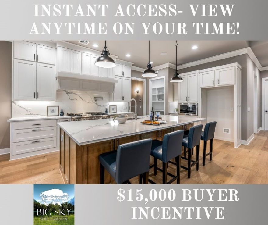 Up to $15,000 INCENTIVE- $12k from Builder and $3k from preferred lender for closing cost etc. This stunning luxury home in the sought-after Big Sky Neighborhood offers an elegant open floorplan with high-end finishes throughout. The spacious living room features a sleek tile linear fireplace, wood beams, wood flooring, crown molding and natural light. A chef’s ultimate dream, the kitchen boasts a large custom stained island with extra storage, custom ceiling-height cabinets, double ovens, a high-end gas range with a pot filler, walk in pantry and quartz countertops and backsplash. The primary suite is a serene retreat with custom beams, a spa-like ensuite with a soaking tub, a walk-in rain shower, extra storage and walk in closet. A stylish study with accent wall, bonus room on the second left, rich wood flooring, home audio, security system and a private backyard with fence complete this exceptional home. $3,000 preferred Lender credit to Buyer for closing cost etc.