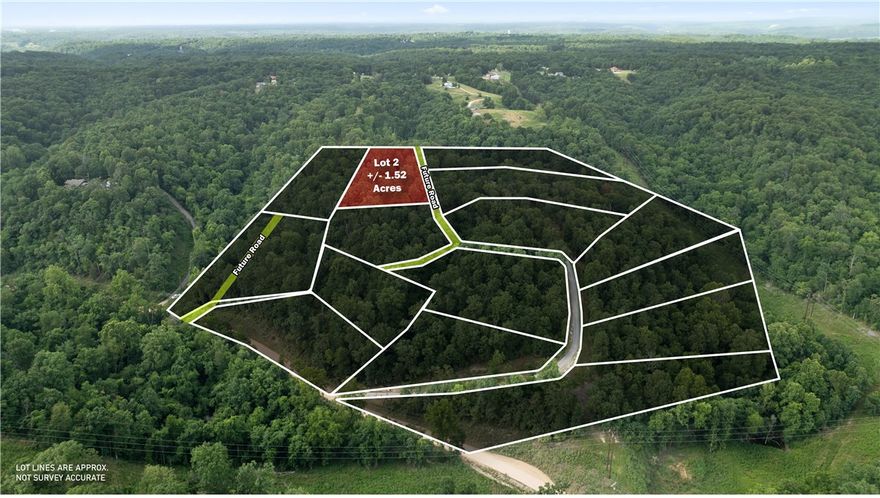 Perfect opportunity to build your dream home on this +/- 1.52-acre wooded residential lot, located just 5 miles from the Beaver Lake Boat Ramp and Lakeshore. Tucked away in a secluded, peaceful setting, this property offers a quiet rural lifestyle with convenient access to town. Electric is already available on-site, while a water well and septic system will be needed. With County Zoning, the current site plan is
preliminary and can be tailored to suit your needs in both size and shape, offering flexibility for your ideal build. Esculapia Hollow Rd is currently a dirt road, however, it is set to be paved this summer. Ideally situated approx. 3.5 miles from Lake Atlanta, 4 miles from Downtown Rogers, and 6 miles from Horseshoe Bend Marina, this lot provides the best of both worlds - tranquil living with easy access to outdoor recreation, shopping, dining, and more. Don't miss out on this prime piece of Northwest Arkansas real estate!
