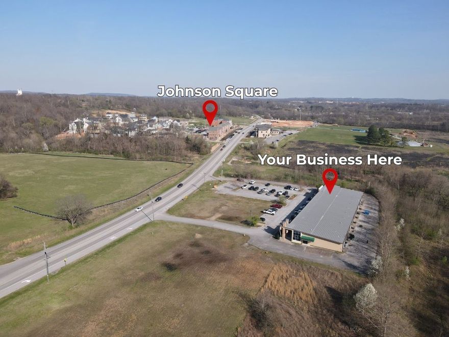 Versatile 1,700 SF commercial space available directly off Exit 69 on I-49 in Johnson, AR. Suitable for office, retail, or restaurant use, with drive-through potential — driveway and window already in place.
Located in a shared building with Ozark Iron Gym and Elixr Yoga, providing consistent daily foot traffic. Situated across from the Inn at the Mill, currently undergoing expansion and renovation, and just 1/8 mile from Johnson Square.
Highlights:

1,700 SF | Flexible use
I-49 Exit 69 access
Drive-through potential
Co-tenants: Ozark Iron Gym & Elixr Yoga
Across from Inn at the Mill
1/8 mile from Johnson Square