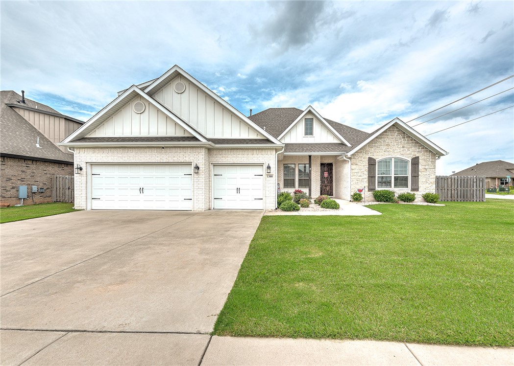 Check out this amazing 4 bedroom/3.5 bath home in the highly sought after Diamond Estates community! Featuring an open floor plan, spacious living and dining space, vaulted beam ceilings, large windows, chef's kitchen that is perfect for entertaining, pantry, covered screened back patio, and so much more! Some additional notes on this home are the plantation shutters, smart home features, custom storm shelter, extended patio space, oversized 3 car garage, and great upstairs 4th bedroom ensuite. This community offers a clubhouse, pool, stocked pond, playground, and just minutes from Bentonville West and other local amenities! Don't miss this corner lot home in an amazing location!