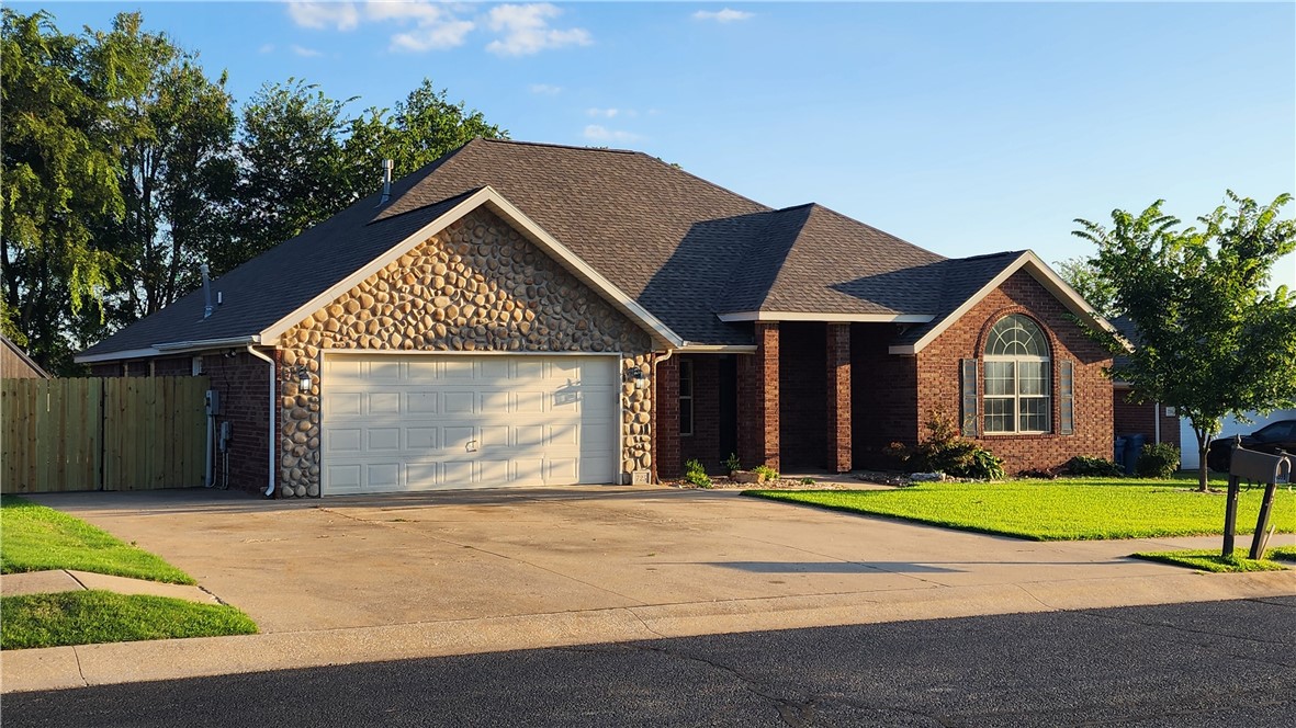 This professionally remodeled home features new luxury vinyl plank flooring, new carpet, new paint, new leathered black pearl granite countertops, new stainless steel appliances, new sinks, new faucets, new toilets, new garbage disposal, new roof, new heat & air unit, new front door, new door & bath hardware, new light fixtures, and much more! Spacious floor plan with large kitchen & large laundry room. This unique home has a second living area/suite consisting of 3 rooms, a fireplace and a half bath. This flex space would be great for a play room, movie room, gaming room, home office, crafts & hobbies or whatever your needs may be. This home also features a great outdoor living area including a covered deck with fan, natural stone patio with firepit, stone walkways, outbuilding that could be a kidās playhouse or hobby room, and a view overlooking open space behind the home. Excellent location in Pea Ridge with quick access to schools, I-49 and the home offices of Walmart & Samās Club.