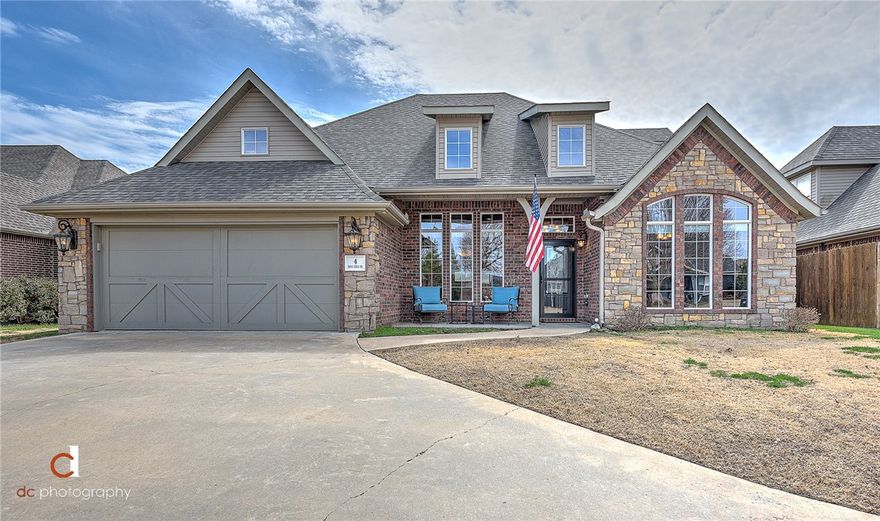 Be close to all that Bentonville living has to offer! You can be 5 mins from DNTWN Bentonville & the MTB & Greenway trails, Beaver Lake in 20 mins, I-49 for easy commuting, & 5 mins from the new Walmart HQ. One of the most popular subdivisions for this reason! You'll love this open concept living w/ granite countertops & real wood flooring w/ bar top seating in kitchen w/ tons of natural light through out & pantry. Home office space w/ decorative paneling, floor-to-ceiling windows, & tall ceilings. Master suite features dual vanities w/ corner jetted tub & large walk-in closet. Brand new gorgeous pergo wood flooring in corner BDR.  Upstairs you'll find the 4th bedroom or media/bonus room. Fall in love with this backyard! Under the covered back patio, you can utilize the slide-ins for grilling fun as you entertain your friends by the fire pit. Yes, the hot tub conveys! New roof in 2020. Don't forget to check out the neighborhood amenities, as Woods Creek has a pool/playground/basketball courts & pond!
