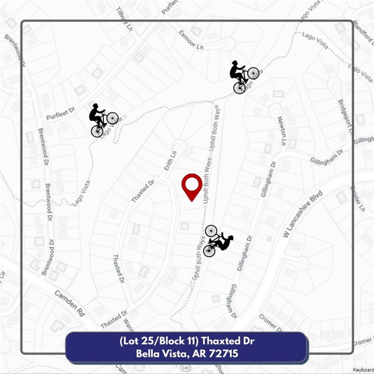 West Bella Vista, 0.3 Acres, Bentonville School. Near Lake Ann and Bike Trail Uphill Both Ways. Put into your GPS "36.46677, -94.27773" for the lot location. Contact a local agent for more details. bellavistapoa.com for POA information.
