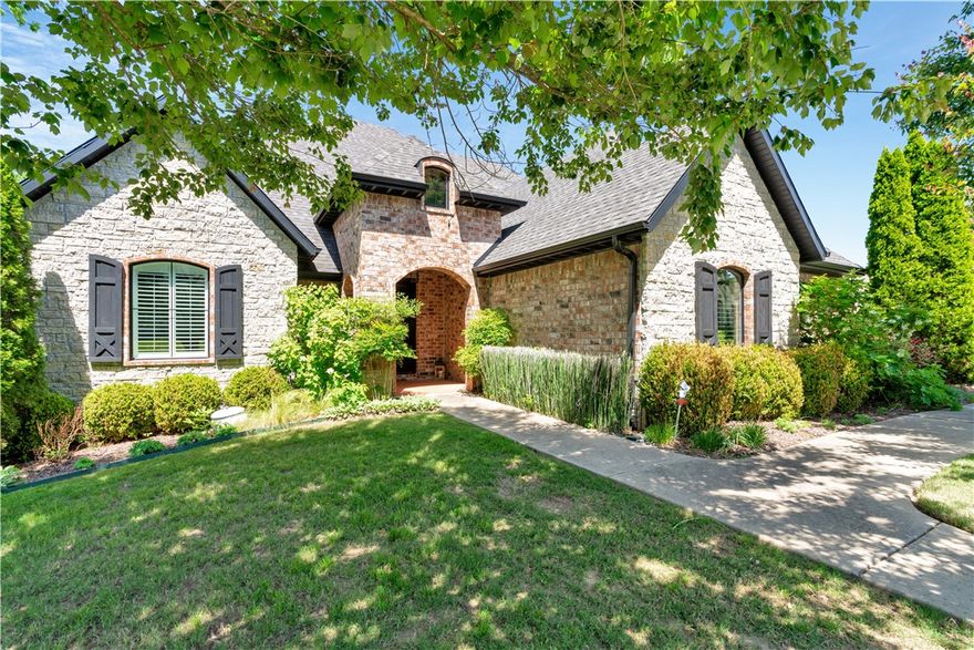 Situated just 15 minutes from both the UA campus and downtown, this impeccably maintained residence in Stone Mountain Estates offers an open floor plan with soaring ceilings, exposed beams, and a fireplace enhanced by a built-in bookcase. The expansive kitchen includes a substantial island, a five-burner gas range, pot filler, double ovens, and a walk-in pantry. The property comprises four bedrooms, three & a half bathrooms, an office, a formal dining room, and a bonus room, with three bedrooms located on the main level and one upstairs. Add'l highlights include a three-car sideload garage, a deck with fireplace and picturesque wooded views, as well as a lower-level patio featuring a hot tub. The listing price includes the kitchen refrigerator, washer, dryer, & hot tub. The furniture, purchased in 2022, remains in exceptional condition and is available for purchase. The home was freshly painted in 2022 and recent updates feature new light fixtures, select carpeting, cabinet & door hardware, hinges, and appliances.