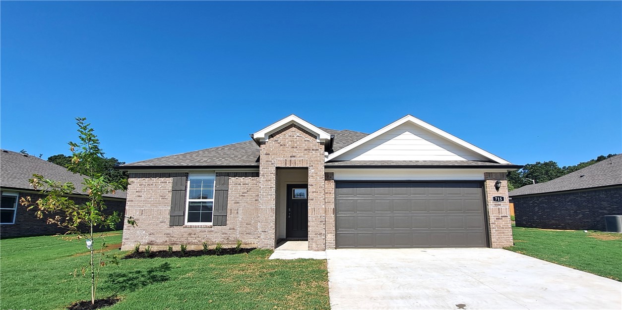 Great newer construction home in Gentry and barely a year old. Just minutes from Gentry High School, this home features 4 bedrooms and 2 full baths. Smart home with Open living concept and split floor plan. Kitchen has stainless steel appliances including refrigerator and large walk-in pantry. The primary bedroom features a spacious bathroom and walk-in closet. Covered patio is ideal for outdoor entertaining.