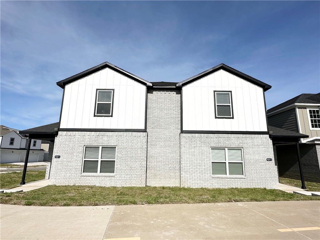 This stunning 4 bedroom/4.5 bathroom townhome is a must see! The downstairs is an open floor plan, and upstairs there are 4 bedrooms all with their own bathrooms and walk-in closets. There is also a private balcony! Refrigerator, washer & dryer, and lawn care included! 2 car garage and space for 2 additional cars on the driveway. Located off of Rupple Rd., you are just minutes away from Walmart, the UofA, Planet Fitness, and many other restaurants and amenities.