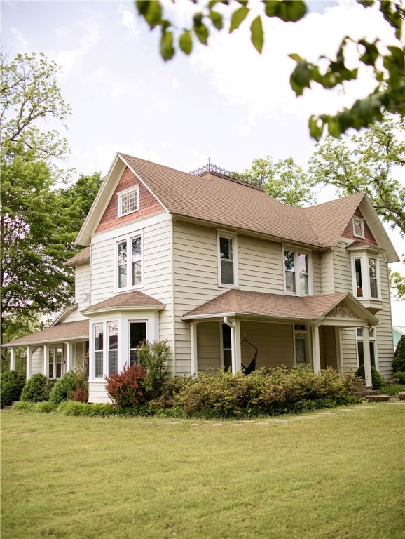 This charming two-story colonial sits on 2.8 acres right in the heart of historic Prairie Grove. Built at the turn of the century, it’s been lovingly updated over the years while keeping all its character—original hardwood floors, a stunning staircase, beautiful trim work, and even stained-glass windows.
Inside, you’ll find two cozy sitting rooms with wood-burning fireplaces, built-ins, and plenty of space to make your own. The main floor has a spacious bedroom, with four more upstairs, plus a large attic for extra storage. The windows have all been replaced with energy-efficient double-pane vinyl, and the attic has added insulation to help keep things comfortable year-round.
Outside, there’s a two-car detached garage with a workshop area for tools, and the property is within walking distance to all Prairie Grove schools. This is a rare chance to own a true piece of local history.