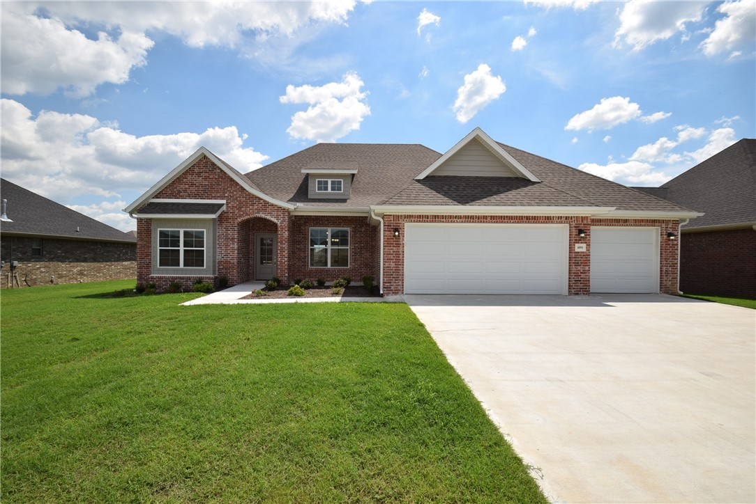 You're going to love this open concept, sprawling, one-level home! As you step inside you'll appriciate the large living room with beautiful craftsman-style fireplace, a formal dining, and and amazing kitchen is the center of attention! Off the kitchen, behind two beautiful slding barn doors, you'll find a private study great for working at home or also a great option for a home gym or play room. Off the kichen, is a cozy breakfast nook overlooking one of two covered patios, perfect for that morning cup of coffe, or BBQ. A spacious Master suite and guest bed and full bath are situated on the East side of the home and two guest bedrooms with a jack and jill bath are located on the west side. The home is very well appointed with wood floors throughough the main living, custom cabinets, crown molding and cased windows, gas range, blinds, gutters, and so much more! And to top it all off, the neighborhood boast a great community pool and pavilion! *Please note gas logs are not provided for liability reasons.*