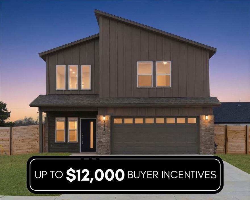 Seller Offering $7,000 in Builder Credit & One-Year Warranty | Lender Offering 1% Buyer Credit!
Modern luxury in one of Springdale’s most sought-after locations—where design, durability, & forward-thinking features come together beautifully. This stunning 3-bedroom, 2.5-bath statement home is filled with soaring ceilings & walls of windows that flood the living spaces with natural light, creating an open, airy atmosphere that feels both elegant and inviting. Every detail has been thoughtfully curated—from the awe-inspiring fixtures to the expansive primary suite designed for rest and retreat. The chef-inspired, smart kitchen is a showstopper, featuring sleek cabinetry, modern appliances, & a coveted pot filler—perfect for both everyday living & entertaining. Spa-like bathrooms showcase stylish tile work & premium finishes throughout. Extras: Metal board-and-batten siding with minimal maintenance, cedar privacy fence, epoxy-coated garage floors, & EV charger wiring. Refined. Resilient. Remarkable. Call today!