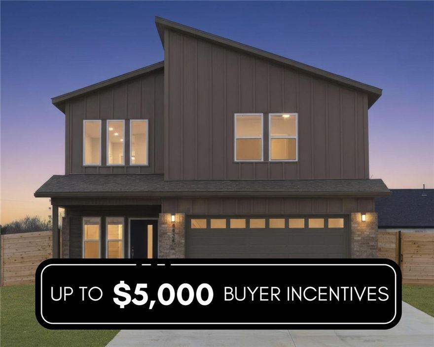 Seller Offering $2,500 in Builder Credit & One-Year Warranty | Lender Offering up to $2,500 lender Credit!
Modern luxury in one of Springdale’s most sought-after locations—where design, durability, & forward-thinking features come together beautifully. This stunning 3-bedroom, 2.5-bath statement home is filled with soaring ceilings & walls of windows that flood the living spaces with natural light, creating an open, airy atmosphere that feels both elegant and inviting. Every detail has been thoughtfully curated—from the awe-inspiring fixtures to the expansive primary suite designed for rest and retreat. Chef-inspired, smart kitchen is a showstopper, featuring sleek cabinetry, modern appliances, & a coveted pot filler—perfect for both everyday living & entertaining. Spa-like bathrooms showcase stylish tile work & premium finishes throughout. Extras: Metal board-and-batten siding w/ minimal maintenance, cedar privacy fence, epoxy-coated garage floors, & EV charger wiring. Refined. Resilient. Remarkable. Call today!