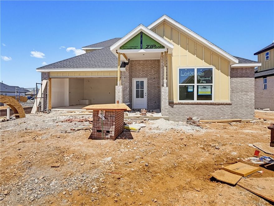 Introducing the Callahan Plan Elevation 2, an exceptional new construction home designed with both comfort and functionality in mind. The heart of the home features an open-concept living area highlighted by a cozy gas fireplace. The kitchen is a true standout, with abundant counter space, a gas range with a vented hood, and a large walk-in pantry to keep everything organized and within reach. The primary suite is designed as a private retreat, complete with a spacious walk-in closet and a conveniently located laundry room attached. Two additional bedrooms on the main level provide flexibility for family, guests, or a home office. Upstairs, you’ll find a versatile bedroom/bonus room along with a full bathroom. Step outside to enjoy the large covered back porch, perfect for entertaining or unwinding while taking in the outdoors. Blinds, gutters, and fence included. Preferred lender credit is available. Semi-custom! Choose your finishes now!