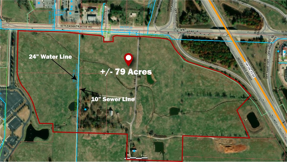 MILLS FARM COMMERCIAL-ROGERS - Land