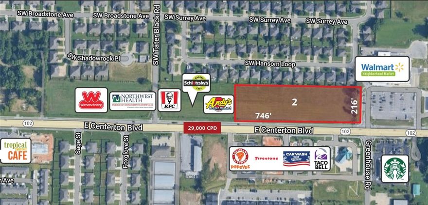 Water at street - Sewer at subdivision
29,000 CPD on Hwy 102
Will consider subdivide
Excellent strip center potential
Adjacent to Walmart Market
Near to many subdivisions & new developments