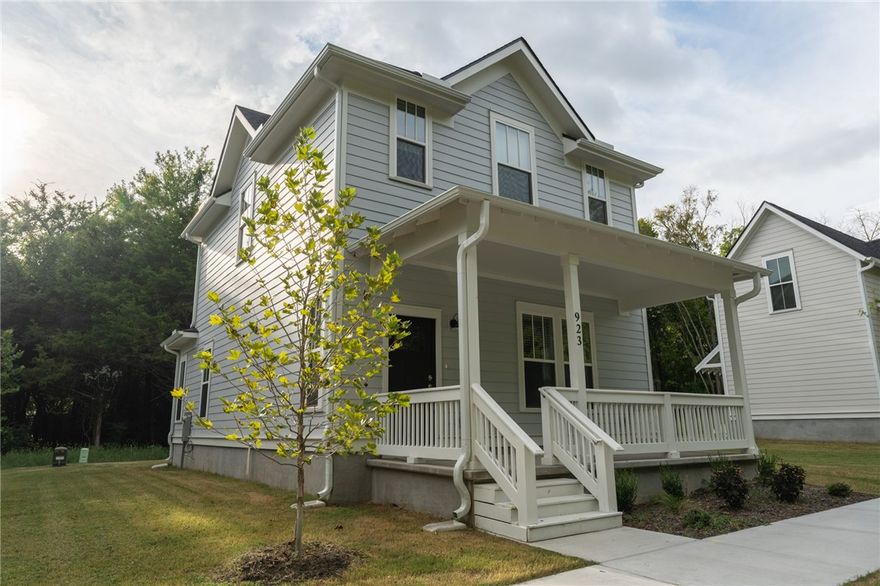 Bring your family home to this new 3 BR/3 BA two story in the Willow Bend S/D. First level features an open living/dining/kitchen area plus the 3rd bedroom with walk-in closet and full bath. Upstairs you'll find a spacious primary suite with a full bath and generous walk-in closet, and the 2nd bedroom with it's own bath, plus the laundry room. Covered front and back porches allow you to enjoy the outdoors. Willow Bend features green spaces with sidewalks and tree-lined streets for walking and to allow neighborhood connections. Owner occupancy is required in this subdivision, however HOA will allow parents to purchase homes for their kids, or investors doing longer term (12 mo or more) rentals. Interior photos are pulled from a previous build of the same floor plan, and colors/materials on inside may differ. Agent owned.