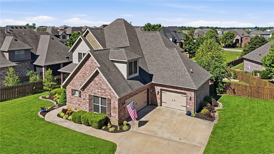 Discover your new home in this thoughtfully designed living space with bright & airy living and dining areas, 5 bedrooms, 3.5 baths, as well as private study and bonus room. The newly updated main level features dual painted kitchen cabinetry, custom range hood, hardwood & artisan tile flooring, gold finish hardware, contemporary light fixtures and vast mudroom. The primary suite off the living room features coffered ceilings, dual vanities, walk-in shower, jetted soaking tub, expansive walk-in closet and private entry to your lush backyard. Upstairs you will find a landing loft, secondary laundry space, 4 ample bedrooms, 2 full baths as well as bonus room for your movie nights. Lest we forget to mention the backyard retreat with expansive louvre patio roof with fans, heaters, LED lighting, surround sound, permanent island, wood burning fireplace & abundant greenery. All of this & more on a quiet cul-de-sac in the Cross Creek Community. This property stands as a testament to modern comfort and refined living.