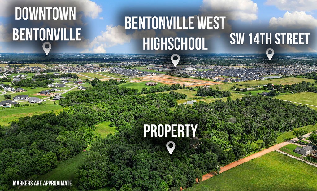 Attention all Developers, Builders or anyone looking to build your families dream home with breathtaking views of the valley. 4 acres of prime beautiful location just off Keller Rd. close to everything in Bentonville and Centerton. Sprawl out on this 4 acres to build your dream home with a pool and a shop on this gorgeous partially wooded acreage with several different places to build. Imagine all the opportunities on this pristine property and lets make your dreams come true!
The 4 acres has 84 ft frontage on Keller Rd. and over 1,000 feet deep with approximately 1 acre open land and 3 acres wooded. Water and electricity are at the street. Developers and Builders...this is an excellent opportunity to build a mini subdivision or parcel off for a few estate lots. Whatever you choose, this 4 acres will be perfect for your next investment, so do not let it pass you by!