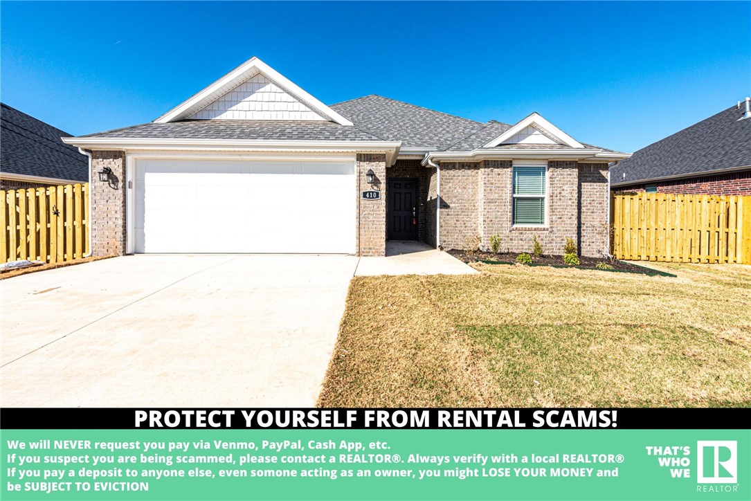 ***LIMITED TIME OFFER - Owner is offering a full month's rent credit to a tenant who signs the 12 month lease before January 31st, 2023! Credit to be given for last month of lease or prorated over the 12 months***
New construction! Available now! Check out this beautiful 3bd/2ba home. Located near shopping, & eateries! With a semiopen concept floor plan, this home features luxury vinyl plank floors in the living
room, gas log fireplace, eat-in dining room, and tile in the wet areas! Large master bedroom with private
ensuite featuring walk-in closets! **Tenant is responsible for all utilities and lawn care/maintenance
***McNaughton Real Estate marketing & applications only, management and lease provided by another
party.