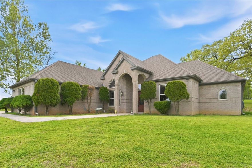 Live, work, and spread out—this one-of-a-kind 4.96-acre property offers two homes, a fully equipped shop, and horse-ready setup all in one place. The 2,121 sq ft brick home features 3 bedrooms, 2.5 baths, spacious living areas, and timeless masonry construction. A versatile barndominium offers approx. 1,250 sq ft of shop space as well as 2 bedrooms and 1.5 baths—ideal for guests, multi-generational living, or rental potential. The 40x50 insulated shop includes concrete floors, three overhead doors, and a hydraulic lift—perfect for hobbies, storage, or business use. Additional features include a pole barn and metal horse fencing ready for horses or livestock. Enjoy wide-open space, functional improvements, and endless possibilities in a peaceful yet convenient location.