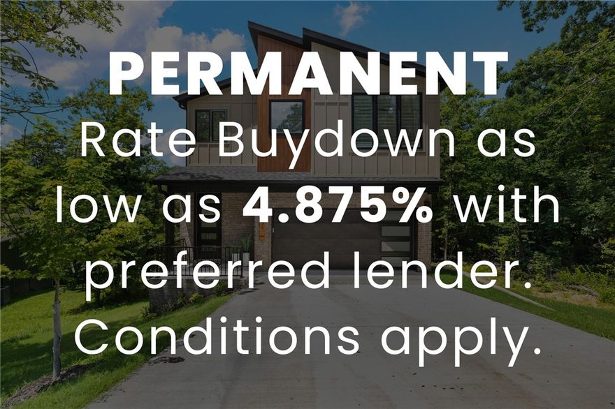 Now offering $15,000 in builder incentives. Preferred lender rate buy down option as much as 4.875%! Modern city vibes in the Heart of Bella Vista with The "Back Forty" MTB system running behind the property and only 1.3 miles to Tanyard Creek.
New contemporary home that blends clean design with comfort and functionality. Surrounded by mature trees and tucked into a quiet street, this home offers the perfect balance of privacy and style. 

Step inside to a bright and open layout with sleek finishes and an airy feel throughout. The main level is designed for entertaining, while all four spacious bedrooms are upstairs, keeping your personal spaces tucked away.

Enjoy coffee or unwind at the end of the day on the back deck with wooded views — no neighbors behind you, just trees and tranquility.

Convenient location for trails, lakes, and everything Bella Vista has to offer, this home is ideal for those who want modern design with access to outdoor living.

Comes with a standard builder one year warranty.