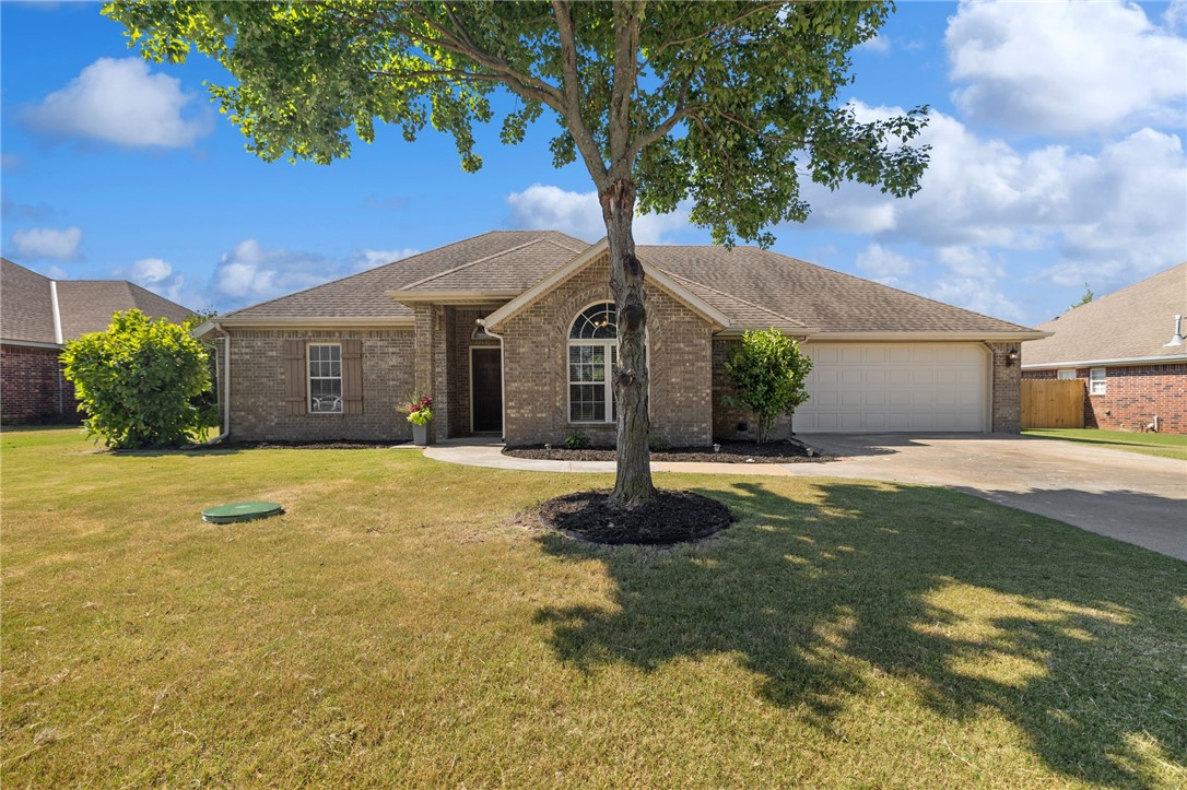 This stunning 3BD/2BA home in the sought after Brentwood edition. Home features a spacious open floor plan, fireplace and a bonus room. Recent updates include full house paint refresh, granite countertops and freshly painted kitchen cabinets. A new garage door, west side privacy fence, epoxy garage floors, new water heater, and storm door. Beautiful real hardwood floors throughout all living spaces and primary bedroom. Outdoor entertaining made easy with 2021 pergola addition and 2022 gravel fire pit. Convenient keypad entry and 2-car garage. Community amenities include pool and playground. Move-in ready with modern updates while maintaining classic charm. Perfect blend of comfort, style, and functionality in this desirable location.