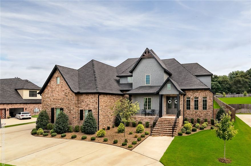 Gorgeous home on one acre in East Fayetteville with heated pool! Private back yard in a quiet neighborhood. Great natural lighting throughout the open living area & spacious kitchen with extra counter space & storage. Large walk-in pantry & butlers pantry. 2 office spaces plus a bonus/media room. Step outside to a huge patio built for entertaining. Kitchen, fireplace & pool with built-in seating offers the perfect place to gather with friends. Garage access from back yard. Vandergriff/McNair schools.