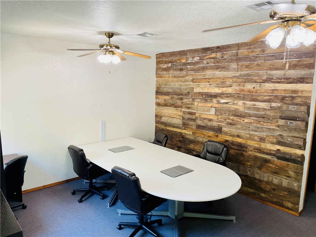 680 sq ft, $600 monthly including water and trash. High traffic Highway 62 Frontage with signage space available at the HIGHWAY. Multi use office space previously and current complex uses as Restaurant, insurance, retail, real estate, attorney, appraisal, accounting, dental. This space provides 2 Private office with reception area. Space can include the current office furnishings for $50/monthly for the first year lease.