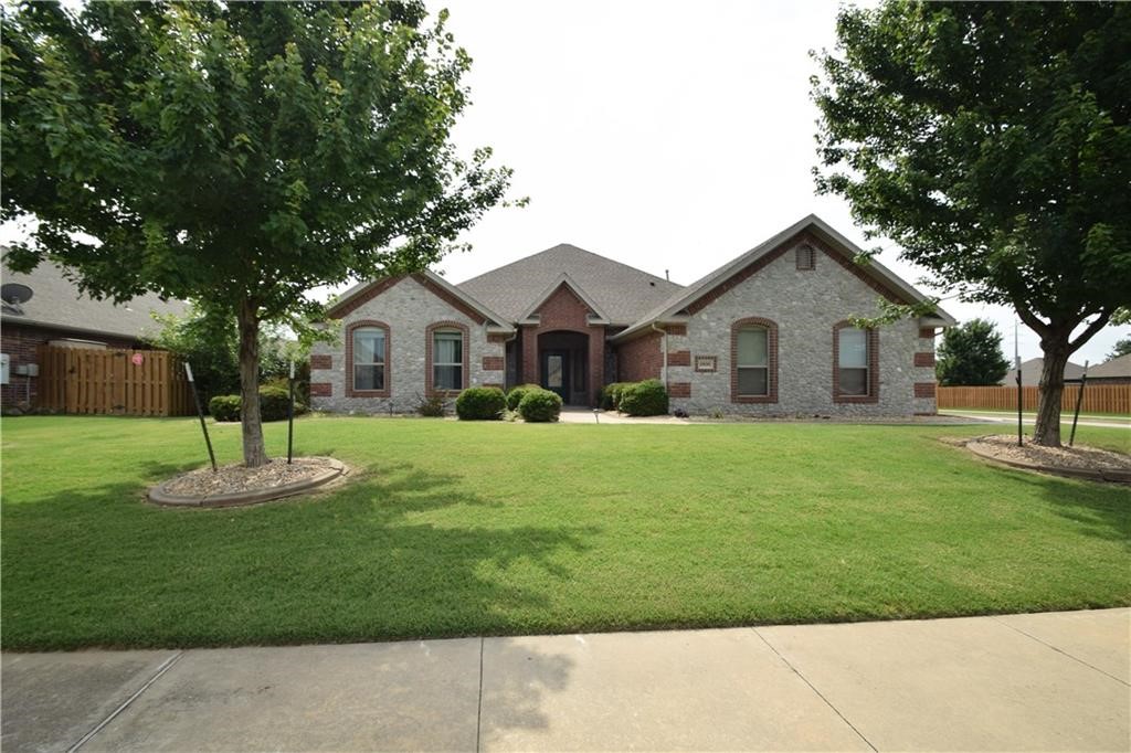 Great Bentonville location! Community pool! This all brick home has open floor plan, huge kitchen, lots of mood lighting and dining area. Home has 4 bedrooms and 2 baths and wood floors throughout. Covered back patio, privacy fence, and 3 car garage. No smoking, pets negotiable with additional deposit and owner approval.