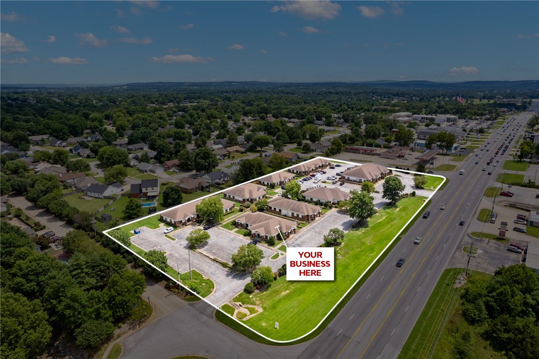Versatile +/- 1,600 SF office space in Springdale is an ideal option for a wide range of professional uses. Located in the Springdale Business Center along 71 Business, the property offers excellent visibility and high traffic exposure, making it easy to attract clients and customers. The layout includes a welcoming reception area, four private offices (one of which can serve as a conference room), a kitchenette, breakroom, two private restrooms (dedicated men's and women's), a utility closet, and a storage closet. With a flexible floorplan that suits various office needs, this space is perfect for growing businesses. Offered as a modified gross lease, tenants are responsible for their own electric and gas, plus $195/mo for water and trash. A three-year lease minimum is required.