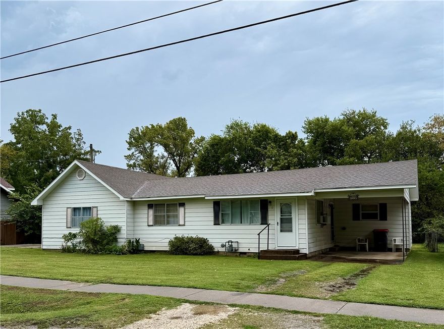 Fantastic property! 3 BR, 2 BA, 1418 SF home with 12x16 concrete storage building and 24x32 shop with 2 garage doors. Main living built in 1964. Large bedroom and large bath added in 1996. Shop built in 1995. Home has central heat only replace two years ago. Roof replaced in 2017. Needs a little updating. Sold "AS IS".