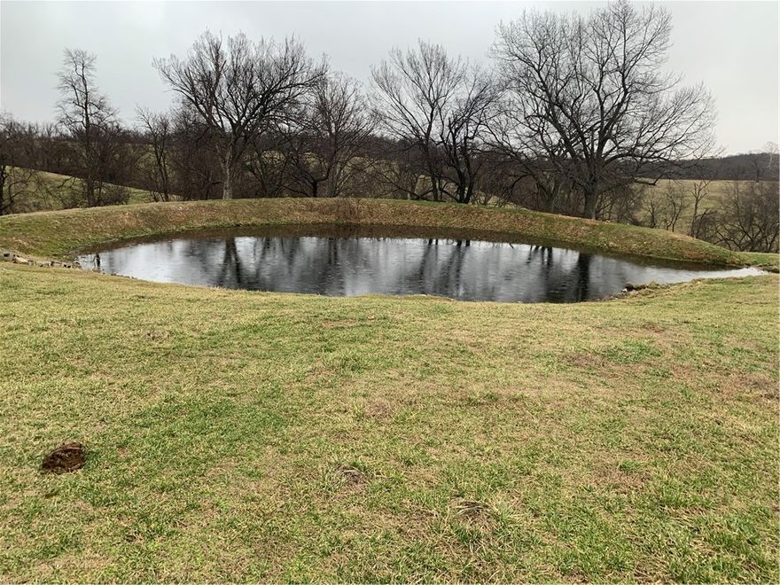 100 to 105 acres in pasture. 5 pastures, 6 ponds, two barns, good fences, good neighbors, 2 wells and rural water on site. Pastures have been well taken care of. Home is of NO value.