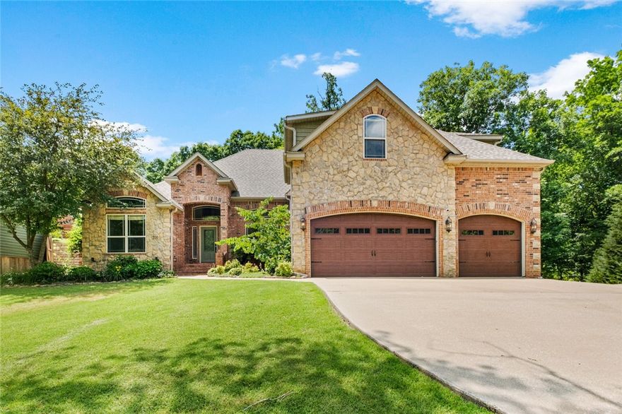 This elegant property has so much to offer. Situated on .66 acres just minutes from the Bentonville Square, Coler Mountain Bike Preserve, Crystal Bridges and the new Walmart Home Office, it's truly hard to beat the location. Boasting 5 bedrooms, 4 full bathrooms, and a massive upstairs bonus area, there is no lack of space! The backyard is perfect for entertaining and enjoying the secluded nature feel, with a covered patio, firepit and storage shed for all your gear. A custom gate opens and allows access to a trail that connects to Lorax and Applegate Bike Trails. Fitted with paid off solar panels valued at $30k you'll love your low electric bill. No HOA! Roof replaced in 2020. AC replaced in 2019. 2nd Story Siding replaced in 2018. Landscaping and trees added in 2018. This one won't last long, schedule a showing and make an offer today!