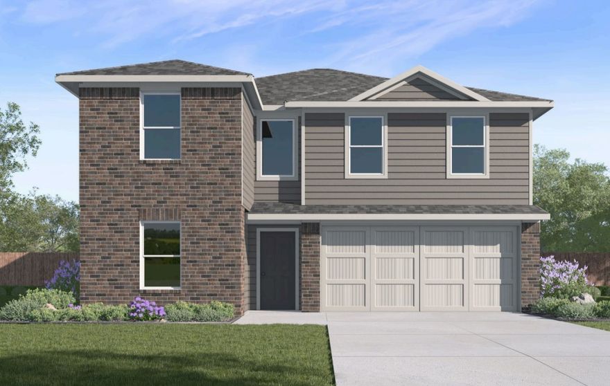 The Dashing Daphne plan in Whispering Springs offers 5 bedrooms and 3 bathrooms! A secondary bedroom is located on the first floor, while the primary and all other bedrooms are located upstairs. Upon entering, you’ll find a spacious kitchen open to the dining area and living room, perfect for entertaining! This plan features an upstairs game room! The downstairs will have LVP throughout, with carpet in all bedrooms, game room and on the stairs. The upstairs ensuite features a walk-in shower! These homes will have brick with Hardie® siding per plan. Parcel and tax TBD. HOA will have a $100 cap fee.