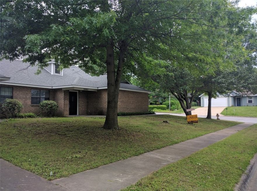 Anticipated availability April 4th.  Living room has vaulted ceiling and ventless fireplace.  Newer carpet.  Ceiling fans throughout, prifacy fenced backyard.  Refrigerator, washer and dryer provided.  No pets.  Pictures similar but not exact.  No interior smoking.  $25 application fee per adult.  Seeking minimum 600 credit score.  No felons.  Broker-owned.