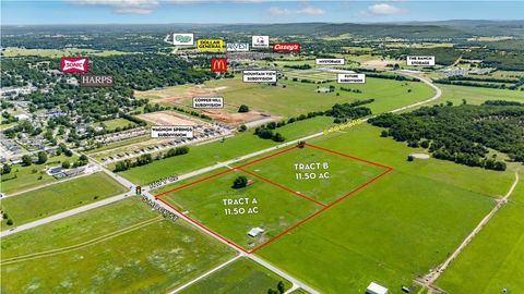 11.5 +/- AC Tract A Hwy 62 & Hogeye Road Prairie Grove AR 72753