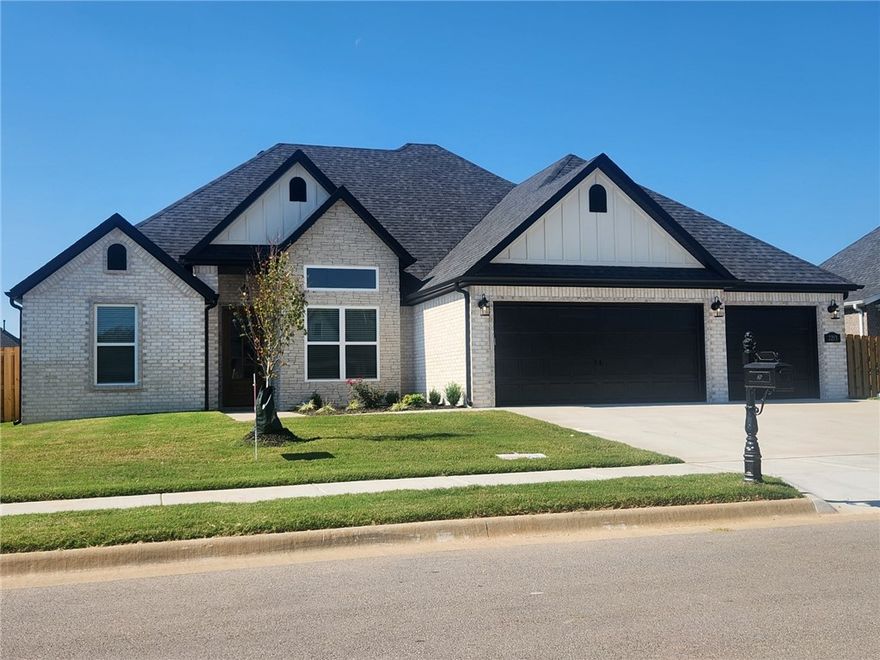 Welcome to the Gary plan offers a open-concept living area that boasts a split floor plan, placing the
 master suite on one side of the home for added seclusion. All bedrooms are conveniently located on the
 main level, while the upstairs features a spacious bonus room with its own bathroom. At the front of the house, you'll find a dedicated office. The primary bedroom is a true retreat, featuring exposed ceiling beams and a luxurious ensuite adorned with decorative tile throughout. This ensuite also connects to the utility room for added convenience. To complete the package, the home includes a covered back patio with a cozy fireplace.