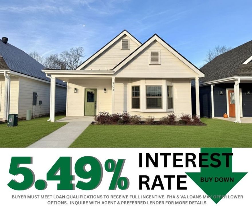 5.49% INTEREST RATE/BUY DOWN! Unbeatable location near Crystal Bridges Museum, the Alice Walton School of Medicine, Downtown Bentonville & Walmart’s new campus. Enjoy a vibrant community with top-tier amenities, including a clubhouse, pool, pickleball court, dog park, yard maintenance & access to the countries top premier mountain biking trails. Hemingway floor plan boasts LVP flooring, crown molding, blinds, ample storage & quality throughout. The living room & dining area offer a seamless open floor plan, perfect for entertaining, with abundant natural light & smooth flow into the chef’s kitchen. Chef’s kitchen features 3cm granite countertops with overhang for seating, Frigidaire stainless steel appliances, refrigerator, a pantry, tons of storage & abundant natural light. Spacious primary suite includes a perfect ensuite bathroom with walk-in tile shower, double sinks, & large walk-in closet. Patio perfect for entertaining! Oversized garage with ample storage. Brand new carpet! Staged home at 915 Heights.