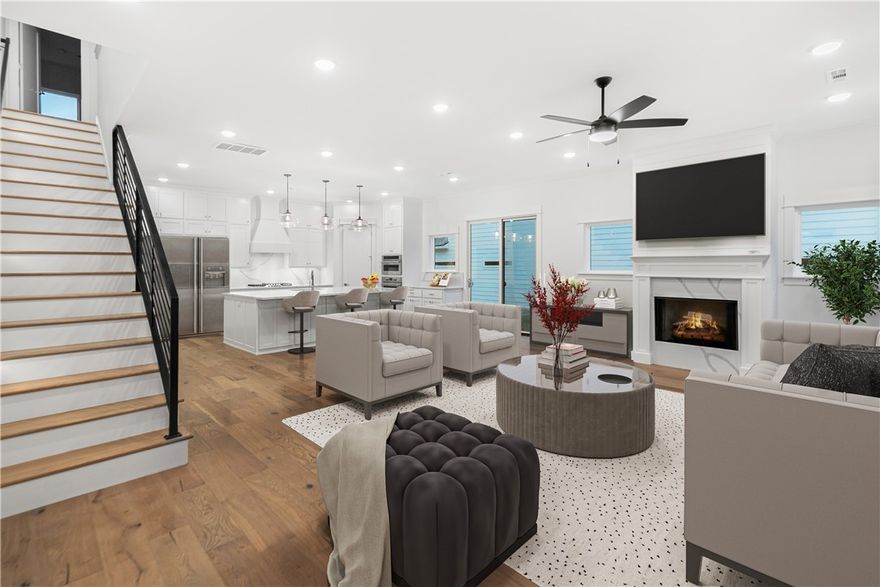 Welcome To Your Next Home! Fabulous Downtown Bentonville New Construction Featuring 5...Yes 5 Bedrooms, Including 2 Main Level - 1 Being The Primary Suite And The Other A Secondary Suite. 3 More Bedrooms Up, Each With Attached Bath. Front Upper Bedroom Also Has Upper Balcony Access. Back On The Main Level, You Will Enjoy The Wide Open Living Area With Fireplace, Kitchen With Plentiful Cabinets And HUGE Island Offering Seating + A Dedicated Dining Area. Large Patio Area Just Off The Kitchen/Dining. So So Many Upgrades, This One Is A Home Run! Come See And Start Dreaming About Being Right In The Mix Of Trails, Museums, Restaurants, Shopping And Everything The Downtown Lifestyle Offers!