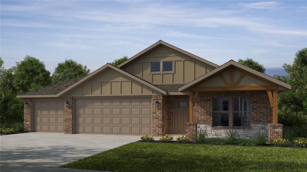 This spacious 4 bedroom, 2 bathroom home offers 1,950 square feet of smart, stylish
living. From the moment you step inside, 10-foot ceilings in the entryway, kitchen, living room, and primary suite create a grand, open atmosphere. The primary bathroom
includes dual vanities for added comfort, and a flexible
fourth bedroom option lets you customize the space to fit
your life—perfect for a home office, guest suite, or
creative studio.
As part of our 1950 3-Car Series, this plan also includes an
upgraded third-car garage, providing extra space for
storage, hobbies, or additional vehicles.
With the luxury feel of a larger home and a layout
designed around your lifestyle, this plan delivers more of
what matters, right where you need it. Taxes subject to change based on new construction.