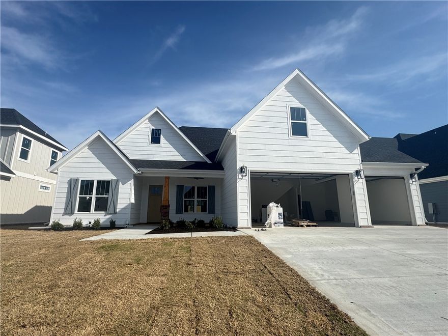 This is a great family floorplan located in the desirable Crescent View Phase 2! Home features a split plan downstairs with primary suite along with bedrooms 2-3 with a full bathroom plus a half bath for guests. Downstairs also has the study, laundry room, open living room and kitchen layout. Bedroom 4, bonus room or 5th bedroom, plus a full bathroom are upstairs. Located in the best spot in NWA, across from Janie Darr Elementary, close to new Mount Hebron Park, and the Greenway Trail. Or let the kids play at the Crescent View Park.