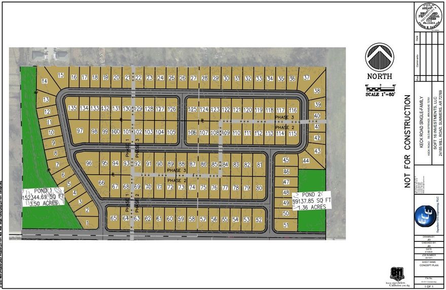 40 +/- Acres zoned R-2 with sewer Easement in place. Conceptual plat approved 135 lots