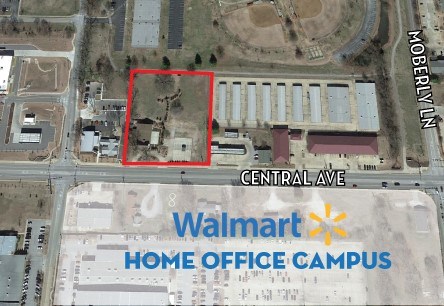 3 Acres lot across from the newly announced Wal-Mart Campus. Minutes from Crystal Bridges. and Amazeum. A quick drive from Downtown Bentonville. $18.00PSF. Water and Sewer at street. Zoned C-2