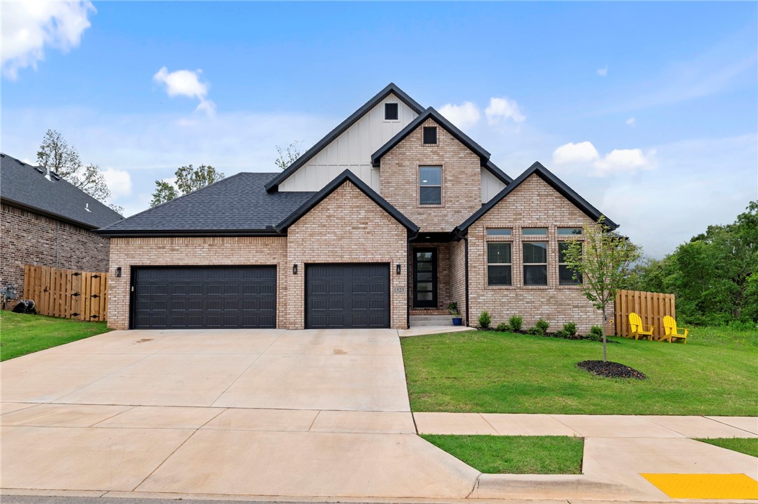 Step into a nearly new home in the coveted Veneto Subdivision. Gorgeous design seamlessly blends with everyday functionality, creating a home tailored for today! 5-bedroom, 3.5-bath offers a balance of sophistication and comfort. Open-concept living area features vaulted ceilings with striking wood beams, perfect for both entertaining & relaxation. The gourmet kitchen is a dream, with custom cabinetry, quartz countertops, & state-of-the-art stainless steel appliances; ideal for casual mornings or hosting. The inviting covered patio is perfect for weekend get-togethers or peaceful evenings. Upstairs are two bedrooms & a landing area, complete with a full bath & vast attic storage. A 3-car garage nestled in a prime location, just minutes from schools, parks, shopping, and dining. This is the lifestyle you've been envisioning—schedule your private tour today!