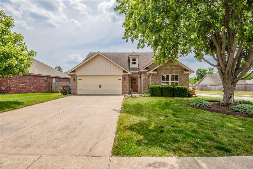 Welcome home to this 3 bedroom 2 bath home in desirable Bentonville.  Landscaped yard with mature trees, privacy fence, and back deck to enjoy morning coffee and beautiful fall evenings.  Updates throughout including granite countertops, paint and luxury vinyl plank.  This is a great investment opportunity and/or home for your family.  Riverwalk Farm Estates subdivision is in the SW part of Bentonville and offers a prime location for easy access to Bentonville shopping, schools, and the new 35 acre Creekside Park which features walking and biking trails, pickleball courts, regulation cricket field and picnic areas.  The two car garage has attic space and storage for bikes and extra gear.  Welcome to your home, perfectly placed just moments from downtown Bentonville's vibrant square and the acclaimed Coler Mountain Bike Preserve.