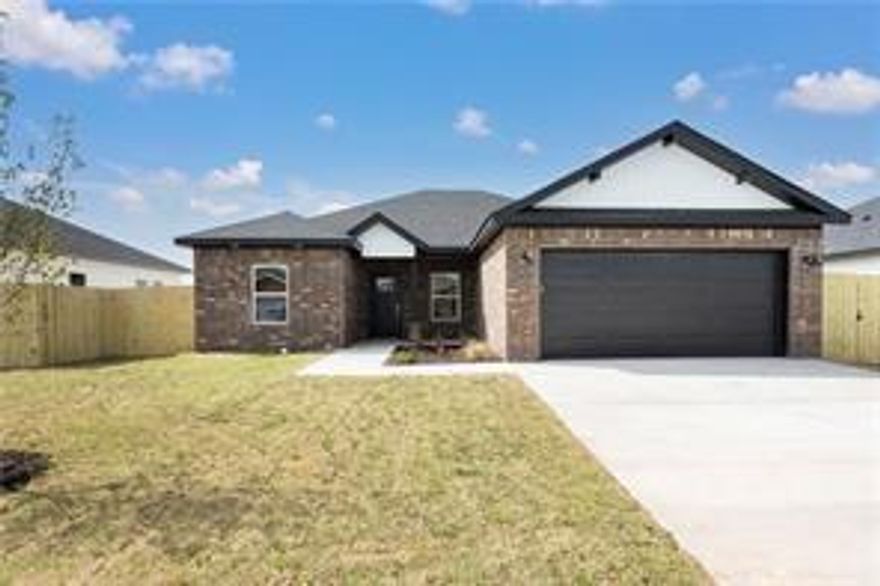 2023 built north facing brick home that features a refrigerator, washer, dryer, kitchen island, blinds, and large fenced back yard.  Wood look LVP flooring throughout, no carpet. Pets are negotiable, no smoking.  Available for May 1, 2026 move in.