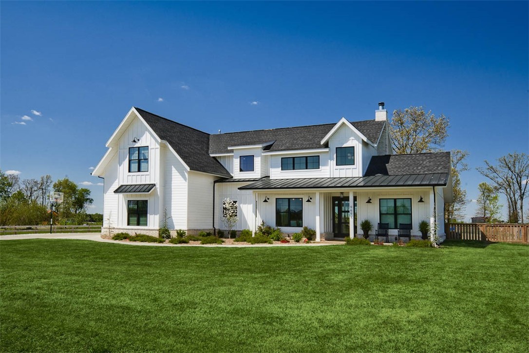 Don't miss this absolutely beautiful custom home on 1 acre with in-ground pool & hot tub! Live like you’re on vacation every day at this amazing home with its incredible design & attention to details from the vaulted ceiling, herringbone ceilings, to the custom built-in's, barn doors, shiplap ceilings & custom woodwork, everything has been considered. The cook in your family will love this custom kitchen w/ specialty drawers, lots of storage, professional appliances, farm sinks & the gorgeous quartz countertops as well as a huge pantry w/space for all your small appliances & has hidden door with code for grocery delivery, also butler’s pantry w/coffee bar. Master suite has huge closet w/makeup station, 72” soaking tub & has remote controlled room darkening blinds & connects to the most amazing laundry room you have ever seen. Enjoy entertaining in the backyard oasis with covered patio, built in grill, fire pit, heated gunite pool & spa w/tanning ledge & 9ft deep end. James Hardie concrete board & batten exterior.