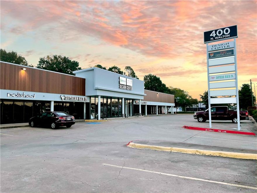 North Walton Shoppes is a 10,040 square-foot retail center for sale located near the North Walton Boulevard and Third Street intersection in Bentonville, Arkansas. Located less than one mile north of the Walmart Home Offices and adjacent to the Walmart Transportation and Lee Scott Logistics Complex. In addition, the property is near future mixed-use development “Lumen,” downtown Bentonville, Coler Mountain Bike Preserve, 8th Street Gateway Park and many other area attractions. Property benefits from location and modern façade with back-lit channel signage.
***Financials available by request. Owned in part by licensed Arkansas Real Estate agents.