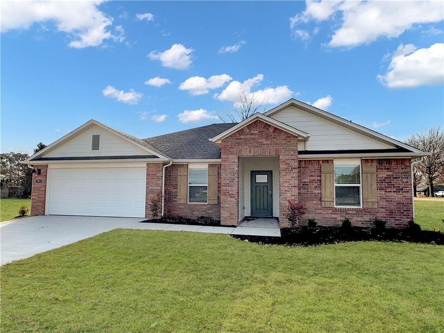 Wonderful Warren plan in Goose Creek Village, an impressive subdivision where quality and affordability meet in the heart of Farmington. This home features gorgeous quartz kitchen countertops, stainless steel appliances and a walk-in pantry (per plan). 42-inch upper cabinets with top molding and soft close cabinet doors. Private bedroom one includes a lovely en-suite with quartz counter tops, double sinks, walk-in shower, and walk-in closet. Living room will showcase a beautiful modern Electric Fireplace. These homes feature ceiling fans in all bedrooms and living room! Each home exterior will have brick and Hardie® siding per plan! Covered patio (per plan). Garage Door opener! Taxes and Parcel # TBD. Single-story plans feature Luxury Vinyl plank flooring throughout!