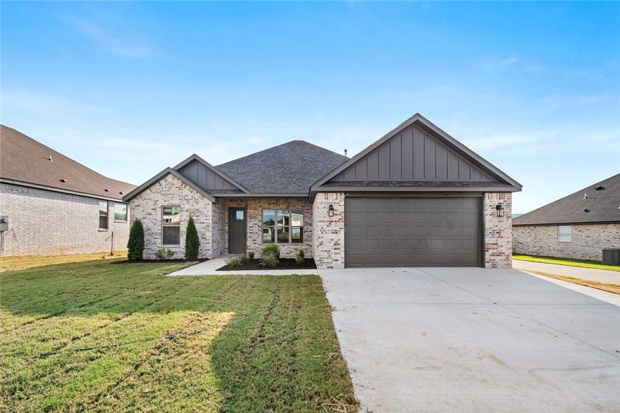 New construction home in Mountain View Estates subdivision.  This all brick 1,839 square feet home provides a split floor plan with four bedrooms and two full bathrooms.  Featuring a warm, inviting color palette, this home offers a dining room, large family room with fireplace, and kitchen island with bar seating and refrigerator.  Enjoy beautiful views of the mountains from the covered patio and fenced in backyard.  Well thought out upgrades including 3 cm granite countertops throughout, luxury vinyl plank flooring, wood blinds, and custom tiled showers complete this beautiful home.  Seller will pay up to $2,500 in closing costs and prepaids with acceptable offer. Agent is related to Seller.
